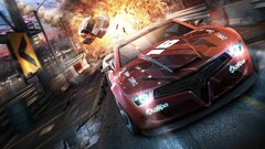 Car video games video game art racing explosion red cars