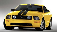 Car yellow cars vehicle Ford mustang Ford
