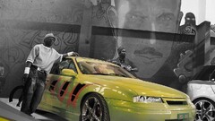 Car yellow cars vehicle weapon