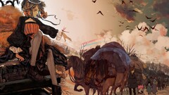 carriage horse brunette victorian sound horizon