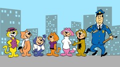 cartoon police cats happy