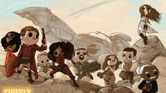 cartoon TV gun girls with guns TV series Beige