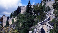 castle steps stairs wall architecture the middle ages san marino