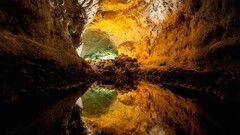 cave water nature reflection