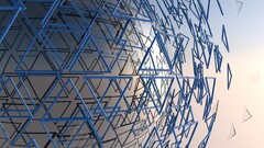 cgi render geometry geometric figures digital art abstract