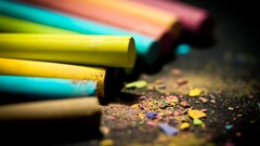 chalk colorful macro