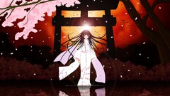 cherry blossom reflection jigoku shoujo kimono