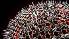 chess Sphere Fractalius digital art 3d abstract 3D Abstract cgi