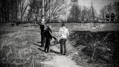 children monochrome Fighting Russia