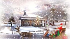 Christmas artwork snow