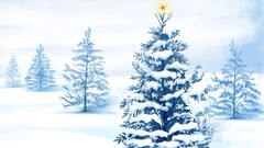 Christmas bright cyan