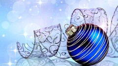 Christmas Christmas ornaments blue background