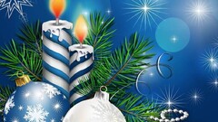 Christmas Christmas ornaments Candles leaves