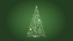 Christmas green background christmas tree Simple Background