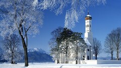 Church snow winter