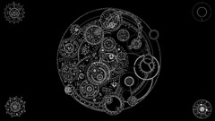 circle black background monochrome gears artwork black