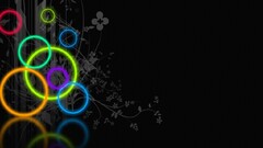 circle black selective coloring pattern colorful Minimalism