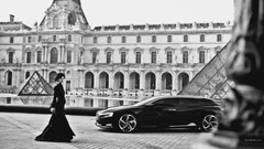 Citroen Numero 9 concept cars Car women with cars monochrome