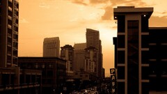 City building san diego sepia USA sky cityscape