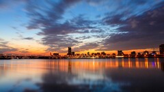 City cityscape clouds sky