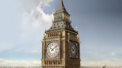 City cityscape London Big Ben England clocktowers
