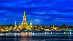 City cityscape long exposure Thailand Bangkok buddhism