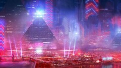 City cyberpunk science fiction futuristic city futuristic