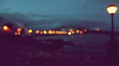 City depth of field lantern bokeh