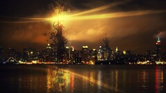 cityscape abstract digital art