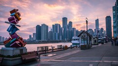 cityscape artwork water Chicago