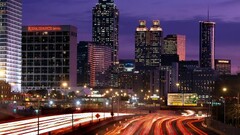 cityscape atlanta traffic long exposure USA