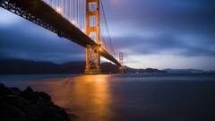 cityscape Bridge golden gate bridge San Francisco USA landscape