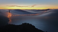 cityscape Bridge mist golden gate bridge San Francisco USA