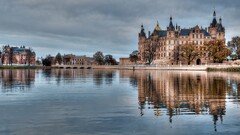 cityscape building castle Schwerin Palace germany palace