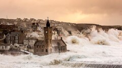 cityscape building Church river