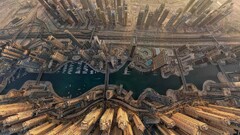 cityscape building dubai aerial view