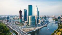 cityscape building river Bridge Moscow road tilt-shift