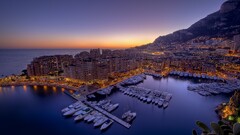 cityscape building ship ports monaco lights sky Sea outdoors
