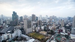 cityscape building stadium Tokyo