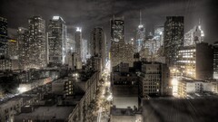 cityscape City new york city digital art USA night hdr