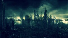 cityscape dark apocalyptic