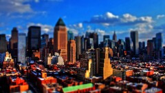 cityscape depth of field new york city
