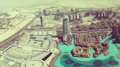 cityscape dubai aerial view