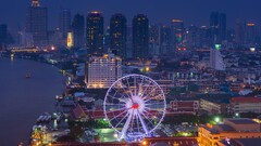 cityscape Ferris Wheel Thailand coast
