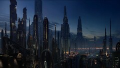 cityscape futuristic star wars Coruscant dystopian