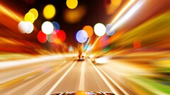 cityscape lights bokeh motion blur colorful traffic Car vehicle