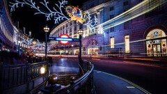 cityscape long exposure London road lights light trails uk