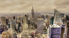 cityscape new york city USA Empire State Building