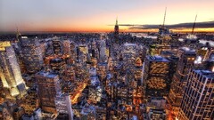 cityscape new york city USA Empire State Building