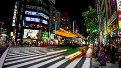cityscape night street Japan